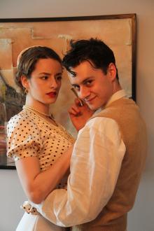 Photo of a female and male cast member of Reefer Madness